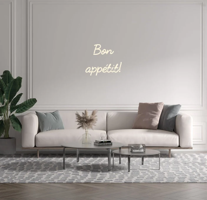 Custom text: Bon appétit!
