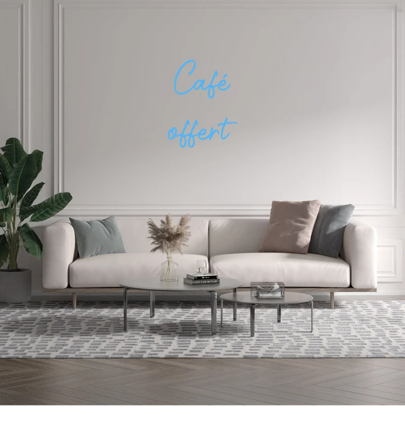Custom text: Café offert
