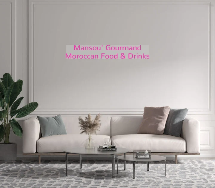 Custom text: Mansou' Gourmand Moroccan Food & Drinks