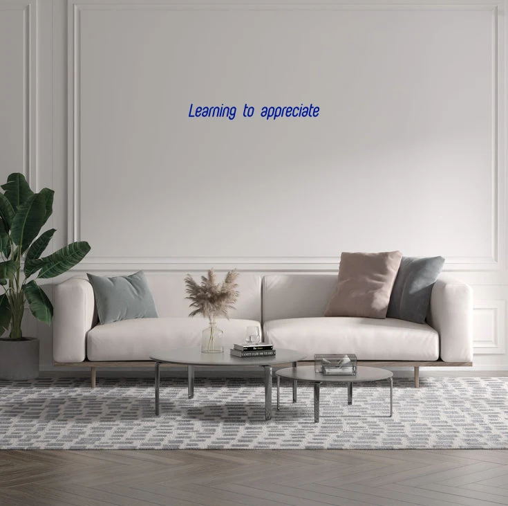 Custom text: Learning to appreciate