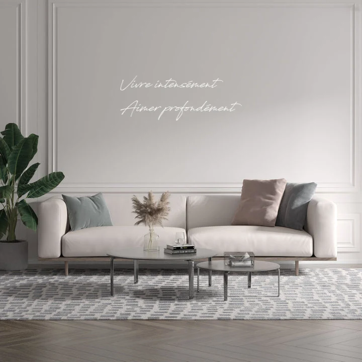 Custom text: Vivre intensément Aimer profondément