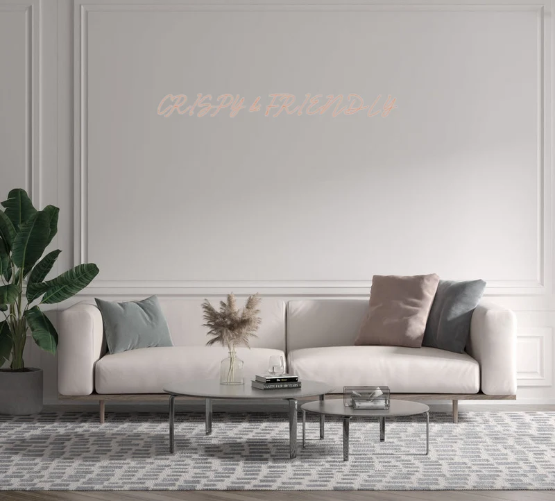 Custom text: CRISPY & FRIENDLY