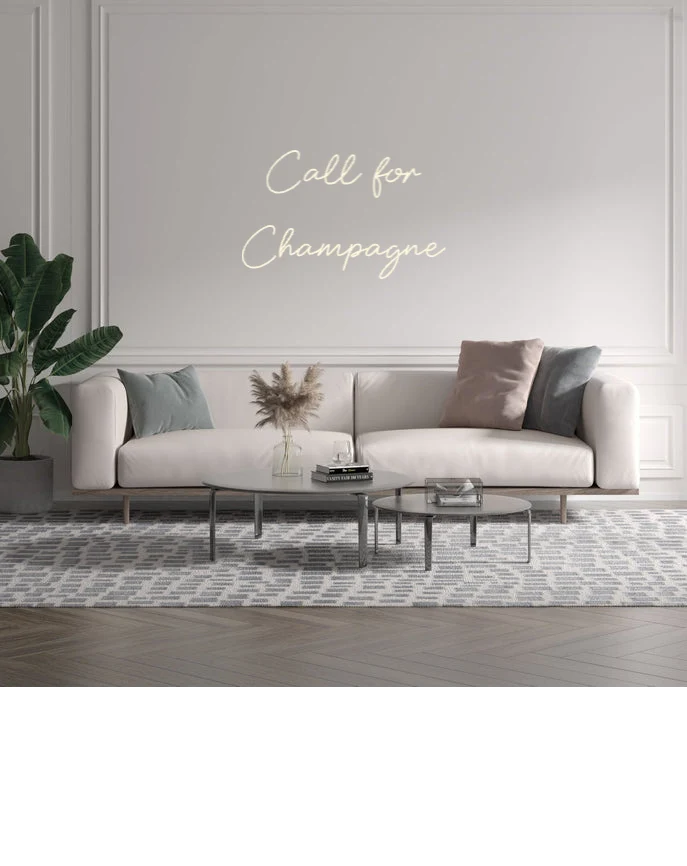 Custom text: Call for Champagne