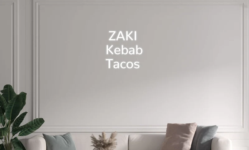 Custom text: ZAKI Kebab Tacos