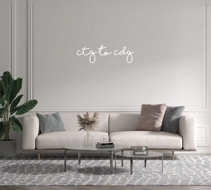 Custom text: CTG to CDG