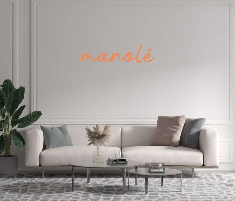 Custom text: manolé