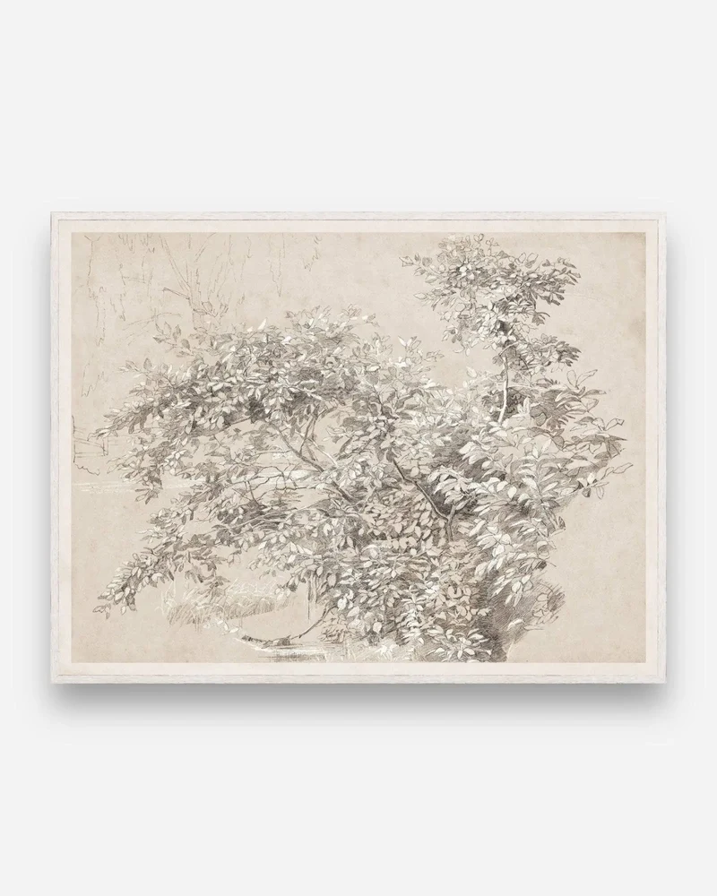 GRAPHITE & GOUACHE STUDY C. 1890 Cadre