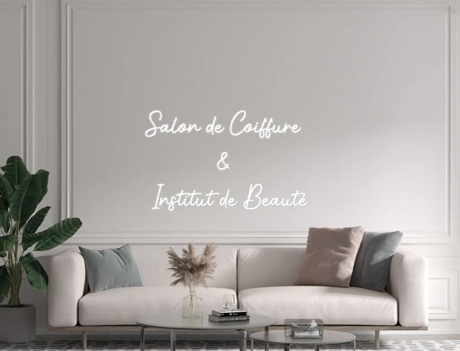 Custom text: Salon de Coiffure & Institut de Beauté