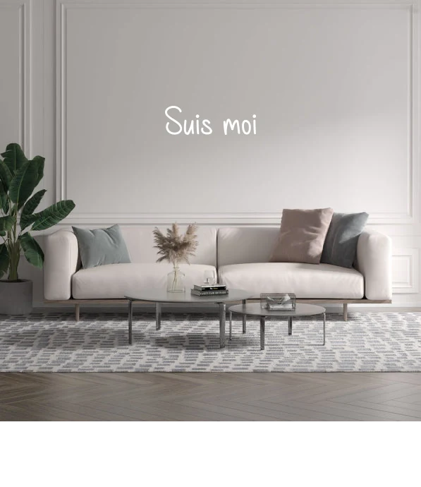 Custom text: Suis moi