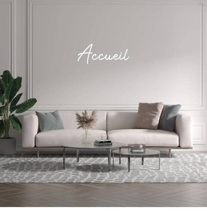 Custom text: Accueil