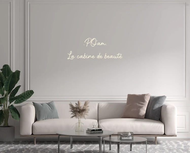 Custom text: .PO'am. La cabine de beauté