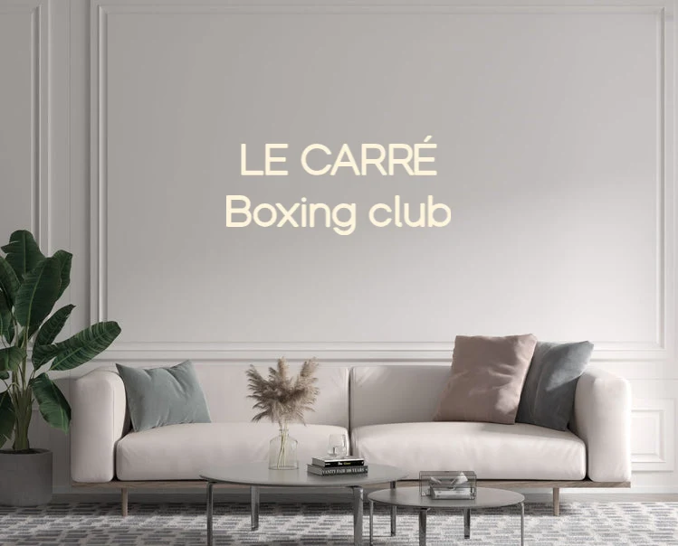 Custom text: LE CARRÉ Boxing club