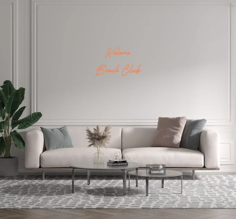 Custom text: Kokomo Beach Club