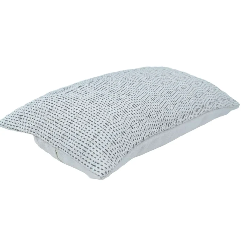 ZHANG Housse de Coussin Blanche Et Grise