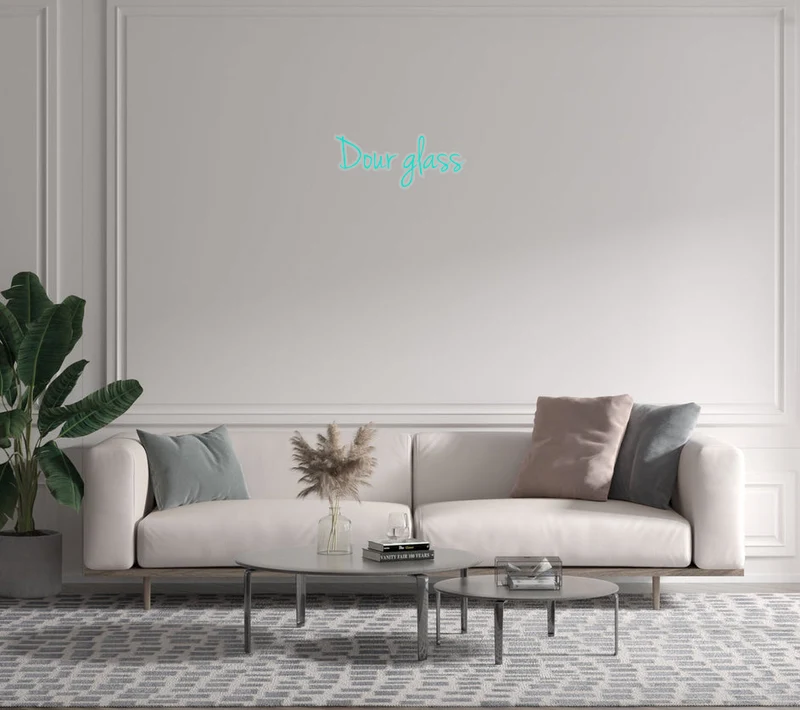 Custom text: Dour glass