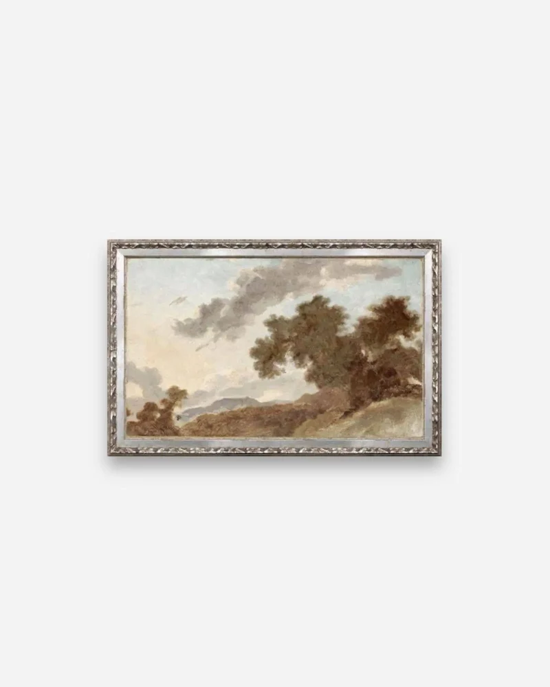 PETITE SCAPES – MOUNTAIN LANDSCAPE AT SUNSET C. 1765