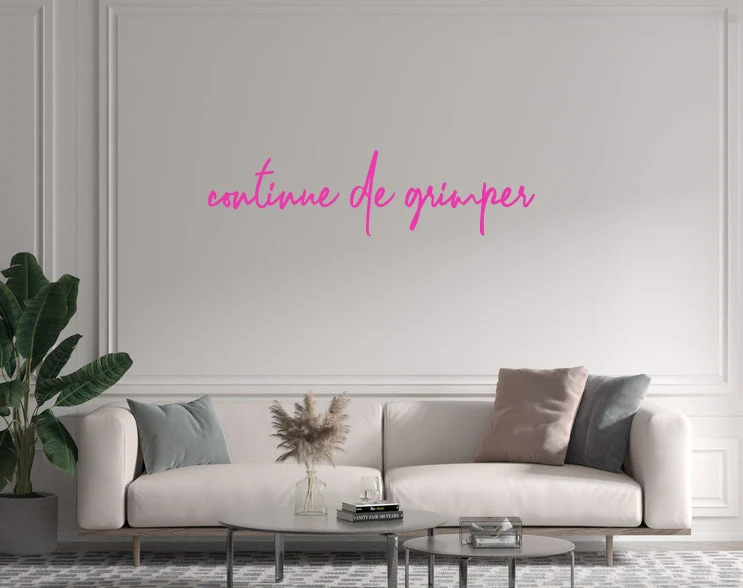 Custom text: continue de grimper