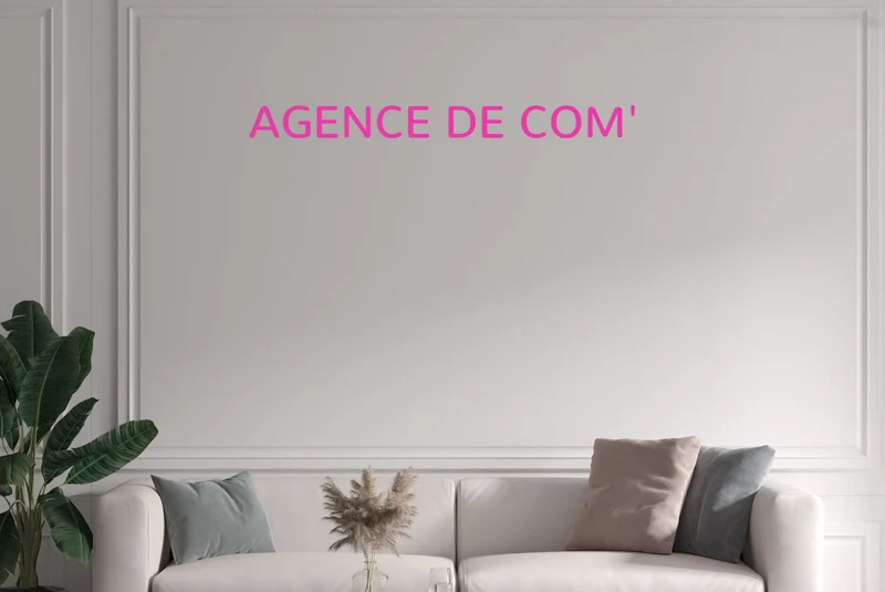 Custom text: AGENCE DE COM'