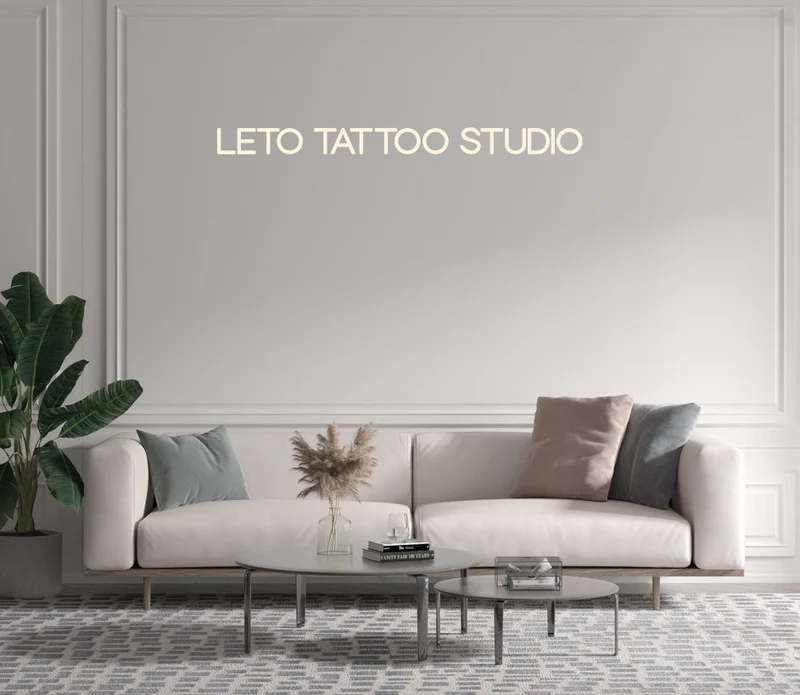 Custom text: LETO TATTOO STUDIO