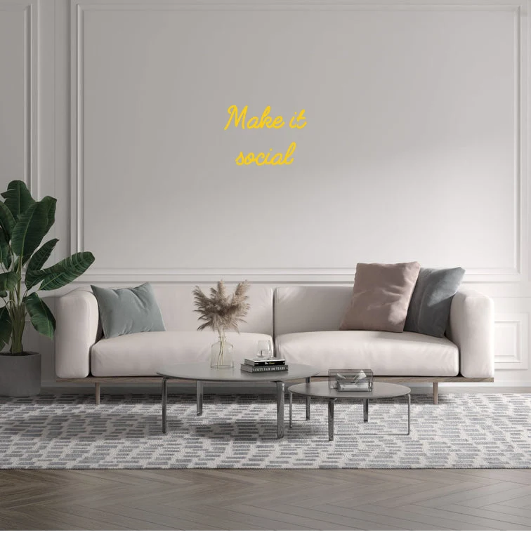 Custom text: Make it social