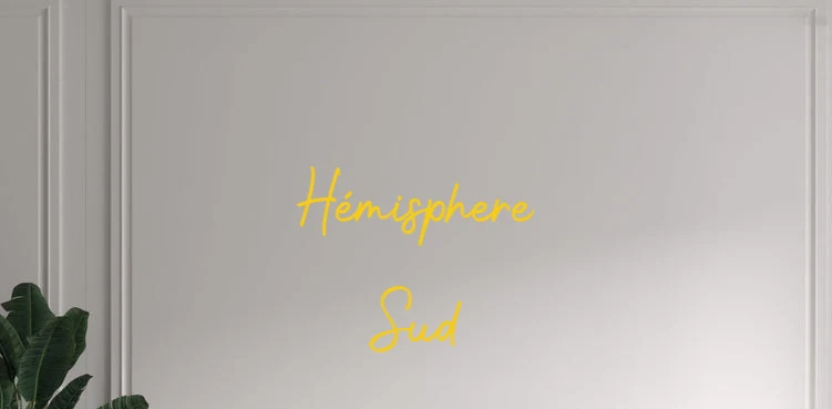 Custom text: Hémisphere Sud