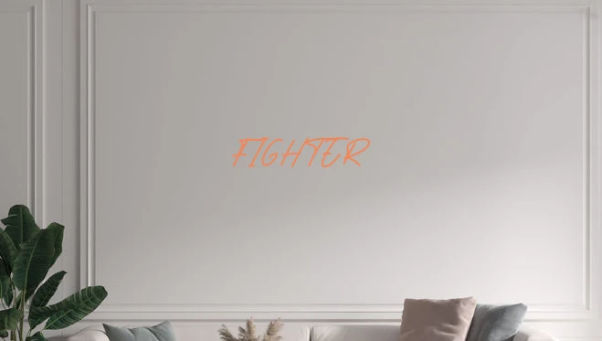 Custom text: FIGHTER