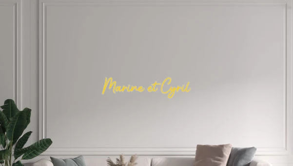 Custom text: Marine et Cyril