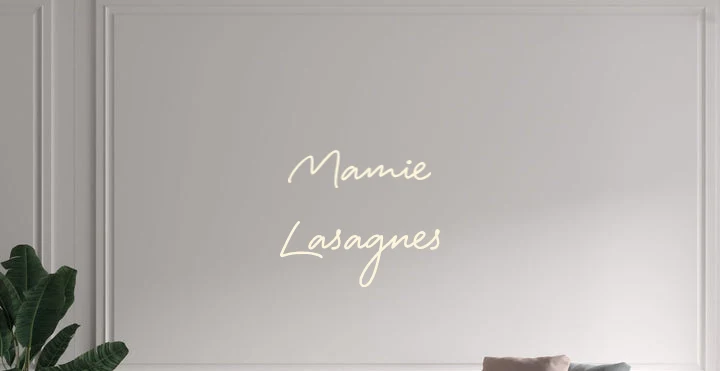 Custom text: Mamie Lasagnes