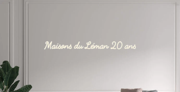 Custom text: Maisons du Léman 20 ans