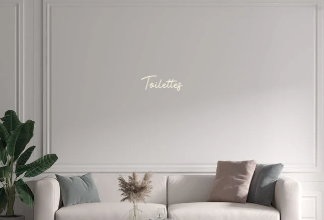 Custom text: Toilettes