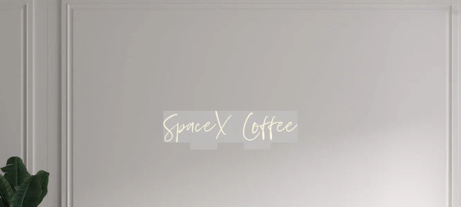 Custom text: SpaceX Coffee