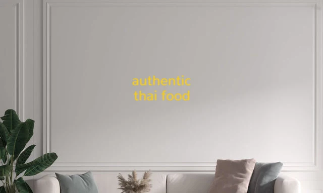 Custom text: authentic thai food