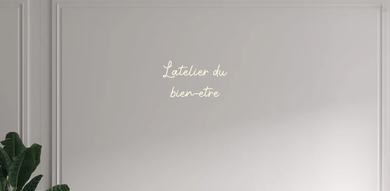 Custom text: L'atelier du bien-etre