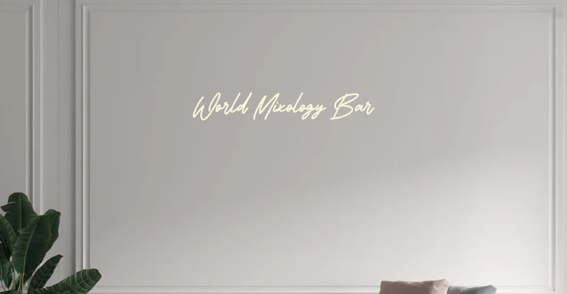 Custom text: World Mixology Bar
