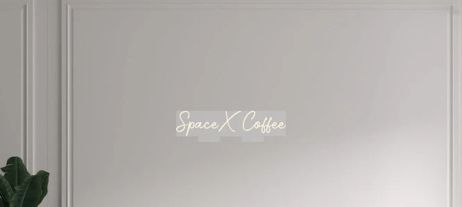Custom text: SpaceX Coffee