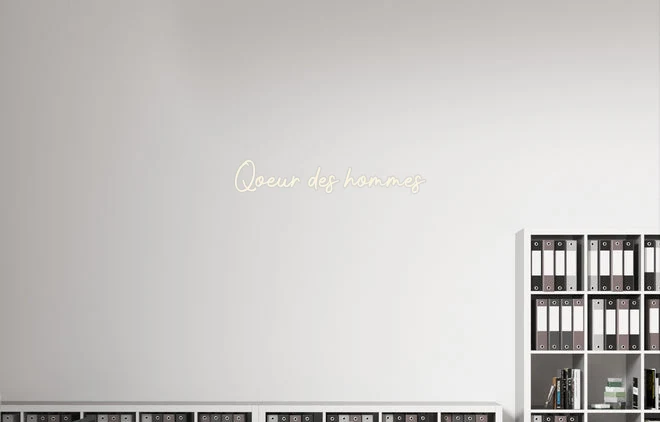 Custom text: Qoeur des hommes