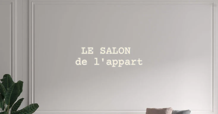 Custom text: LE SALON de l'appart