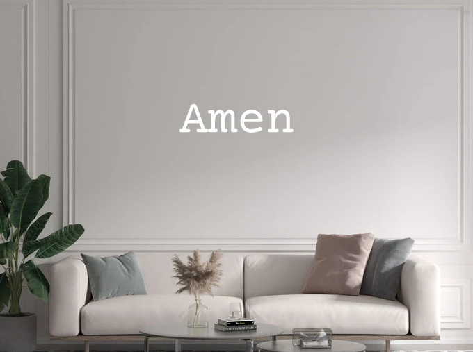 Custom text: Amen