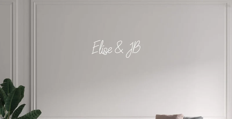 Custom text: Elise & JB