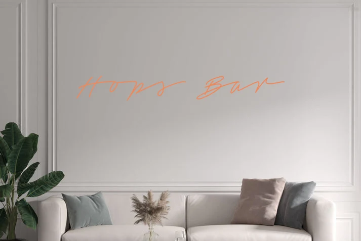 Custom text: Hops Bar