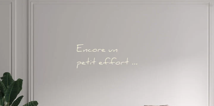 Custom text: Encore un petit effort ...