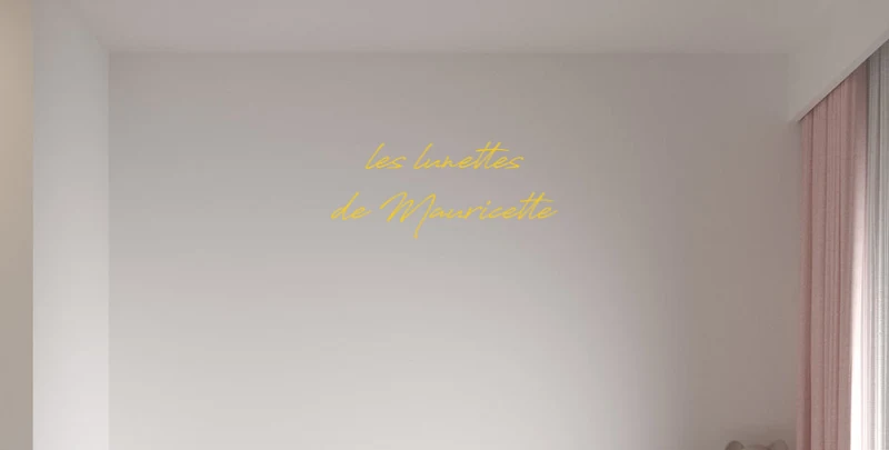 Custom text: les lunettes de Mauricette