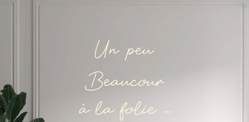 Custom text: Un peu Beaucour à la folie ...