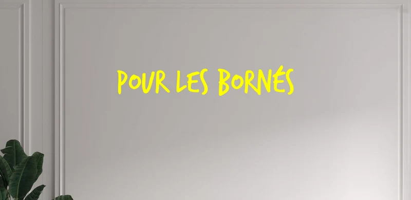 Custom text: Pour les bornés