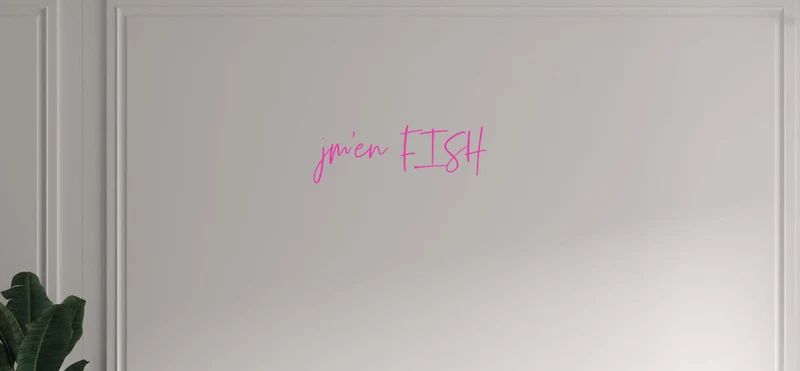 Custom text: jm'en FISH