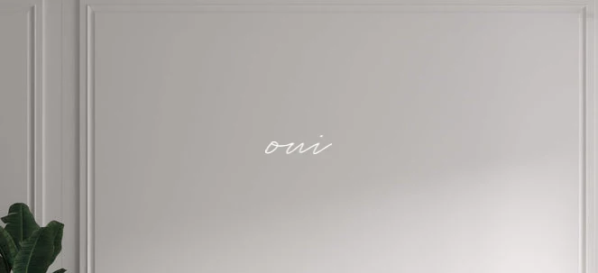 Custom text: oui