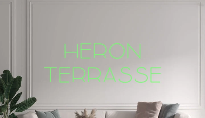 Custom text: heron terrasse