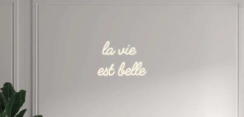 Custom text: la vie est belle