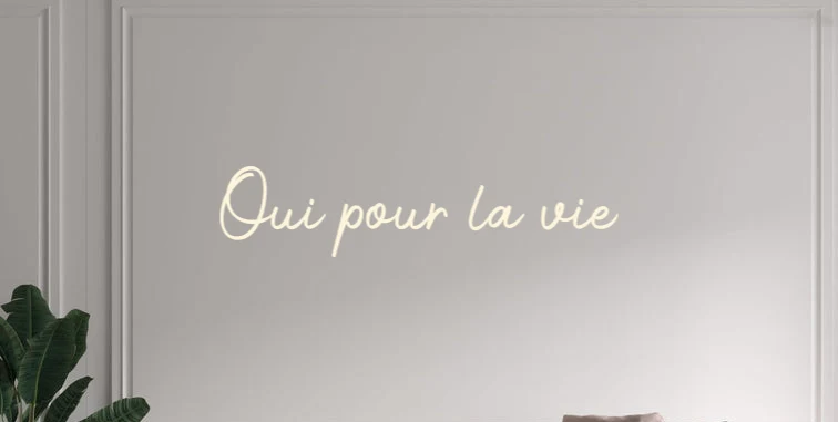 Custom text: Oui pour la vie