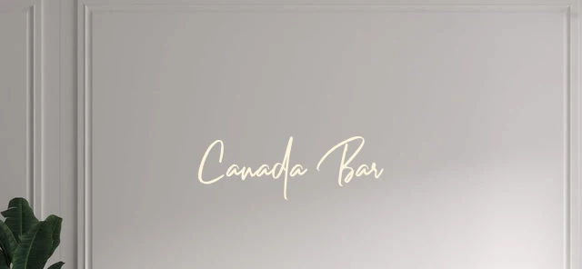Custom text: Canada Bar
